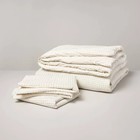 3pc King Mini Grid Stitch Comforter Bedding Set Railroad Gray - Hearth