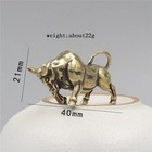 Brass Bullfighting Figurine Animal Bull Statue Ornaments Antique Collectible