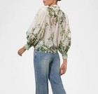 Women Alice   Olivia Cotton Blend Floral Long Sleeve Top