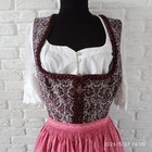 Vintage Country Line Tyrol Dirndl Oktoberfest Dress Size Eu 44 And White Blouse