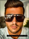 Mens Iconic Retro Tear Drop Officer Style Racer Plastic Sunglasses