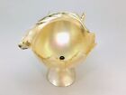 Victorian Hand Carved Conch Shell Basket Bowl Dish Mother Of Pearl Antique
