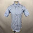 Nos Arrow Dress Shirt Blue Oxford Vtg 70s 80s Deadstock Mens 15  5 Tall Man Long