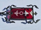 Antique Lightning Rod Weathervane Arrow Cast Iron Glass W  Fleur-de-lis  18 