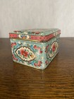 Vintage Floral Tin Designed By Daher Made In England Small 4  X 3  X 2 25 