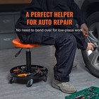 Adjustable Mechanics Rolling Creeper Seat Stool Tool Tray For Shop Garage