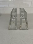 Mcm Glass Bookends Made In Taiwan Set Of 2 Vintage Mid Century