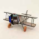 Vtg Stained Glass Biplane Kaleidoscope Slag Glass Leaded Sculpture