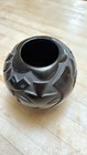 Native American Santa Clara Pueblo Black Pottery Pot Vase