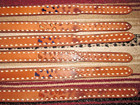 Vintage Western C m Co Buckstitch Inlay Leather Belts 6 Pc Size 26 New