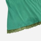 Green Lace Trim Silk Cami Tank Top   6 M   Y2k  Fairy  Boho  Monochromatic