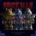 Brick Man Custom Chromed Out Transformers Set Of 3 Minifigs Complete Warmor Mint