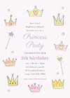Digital Princess Birthday Party Invitation Personalized Texts 1