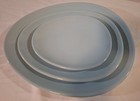 Nigella Lawson Egg Shaped Platter 3 Pc  Set   Light Blue 