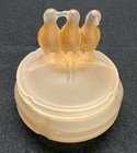 Vintage L e  Smith Jackie Pink Powder Jar  3 Birds
