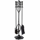 Black Wrought Iron Fireplace Fire Pit Toolset - 5 Piece
