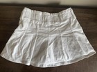 Abercrombie Kids Girls 9 10 Pleaded Denim Skort With Elastic Waistband White