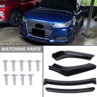 Front Bumper Lip With Black Trim Spoiler Splitter Chin gloss Black - Black