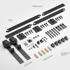 36   Bifolding Sliding Barn Door Hardware Kit Combination Track- Smooth Quiet