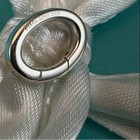 Tiffany   Co Clasping Ring  Jump Ring Extender Blue Enamel   Sterling Silver new