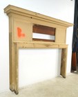 Antique Georgian Tan Wood Fireplace Mantel
