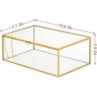 10 8 Inch Vintage Glass Keepsake Box With Hinged Lid Elegant Display Storage