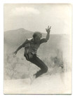 Rare Vintage Photo Man Jumping Air Dynamic Action Shot Mid-air Pose Karate Kick