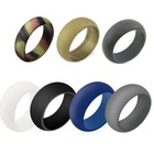 7pcs Men women Silicone Rings Rubber Band Wedding Engagement Workout Sport Gifts