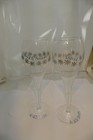 Toasting Clear Glass Set Wedding  Floral W bride Groom Names    David And Amber 