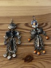Frederico Jimenez Earrings   Sterling Silver   Orange Spiny Oyster