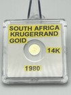 1980 South Africa Krugerrand 14k Gold Coin 19 80 Split Date Springbok Holder        