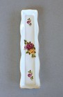 Vtg Kenall Bone China Olive jewelry pen Tray dish  8 5   Floral roses - England