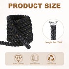 Battle Rope Polyester Heavy Workout Exercise Rope 30ft X 2 Inch  Black Yellow