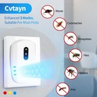 2026 Cvtayn Upgraded Ultrasonic Pest Repellent Indoor Repeller  6 Pack  White