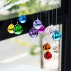 Hdcrystalgifts 15pcs Crystal Ball Prism 30mm Handmade Feng Shui Faceted Sun C   