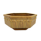 Vintage Haeger Usa Pottery Planter Bowl Carmel Cream Drip Glaze Boho Decor 291
