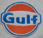 Gulf Oil Patch car Auto Racing 3 1 8 X 2 7 8  embroidered iron Sew ships Free