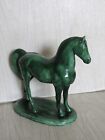 Vtg Handmade Green Glazed Chinese Tang Dynasty Fung Shui Horse Decor 9 x 8  Read