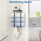Towel Racks For Bathroom  Wall Mounted Bath Towel Holder Storage Organizer For R