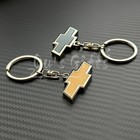 Chevrolet Double-sided Metal Enamel Keychain Black   Yellow 2 Color You Pick