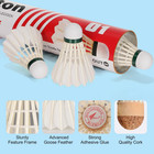 Goose Feather Badminton Shuttlecocks Birdies  12 Pack Hight Speed Training