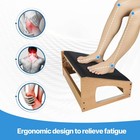 Natural Ergonomic Foot Rest  4 Adjustable Height  Under Desk  Soft Cushions