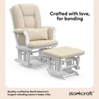 Glider Chair Ottoman White Beige Upholstered Rocking Nursery Storkcraft Tuscany