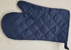 Fabric Printed Reversible Kitchen Oven Mitt  12   Solid Dark Navy Blue Color  Cb