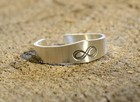 Infinity Sterling Silver Tapered Toe Ring     Tr112018507