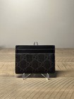 Gucci Black Gg Supreme Logo Snake Card Holder Wallet Red White