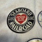 Seaboard Air Line Wabash Co Great Western Sr Rr Railroad Tin Signs 3in Lot Of 5
