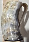 Mug Genuine Ox Horn  art Piece  A Manly Sophisticated Gift 12-16 Oz  