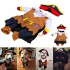Funny Pet Cosplay Clothes Pirate Costume Dog Puppy Cat Suit W  Hook Halloween Us