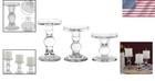 Glass Candle Holder Set Crystal Wax Cone Wedding Christmas Home Decor